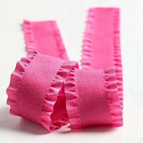 Samtrüschen-Wildlederbänder, Rüschenrand, matt, Corsage, 50 Yards/Los, 1" 1,5" 25 38 mm, für Haarschleifen, DIY, handgefertigte Materialien, 12–40 mm, 50 Yards Samtrüschen-Wildlederbänder, Rüschenrand, matt, Corsage, 50 Yards/Los, 1" 1,5" 25 38 mm, für Haarschleifen, DIY, handgefertigte Materialien, 12–40 mm, 50 Yards von AYHTUD