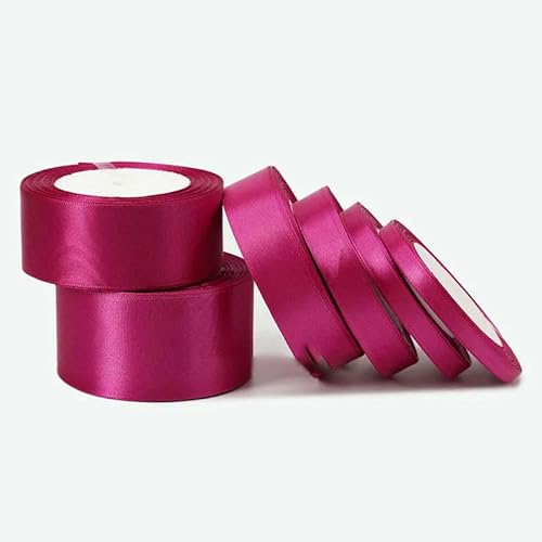 Satinband, 25 Yards, 6 mm – 50 mm, Schärpe, Geschenkpapier, Schleife, handgefertigt, DIY, Basteln, Halloween, Weihnachten, Hochzeit, Geburtstag, Party, Dekoration, Rosarot, B Satinband, 25 Yards, 6 mm – 50 mm, Schärpe, Geschenkpapier, Schleife, handgefertigt, DIY, Basteln, Halloween, Weihnachten, Hochzeit, Geburtstag, Party, Dekoration, Rosarot, B von AYHTUD