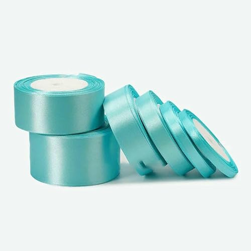 Satinband, 25 Yards, 6 mm – 50 mm, Schärpe, Geschenkpapier, Schleife, handgefertigt, DIY, Basteln, Halloween, Weihnachten, Hochzeit, Geburtstag, Party, Dekoration, Türkis, Br Satinband, 25 Yards, 6 mm – 50 mm, Schärpe, Geschenkpapier, Schleife, handgefertigt, DIY, Basteln, Halloween, Weihnachten, Hochzeit, Geburtstag, Party, Dekoration, Türkis, Br von AYHTUD