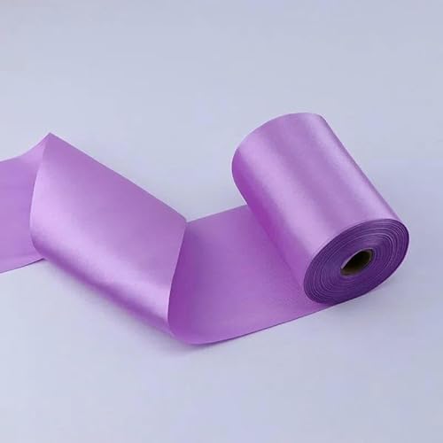 Satinband, breit, 8 cm/10 cm/15 cm, 25 Meter lang, für Hochzeits-/Festivalszenen, Deckenstuhlgurt, Hochzeits-/Auto-/Party-Dekorationsband, 42 lila rot, 8 cm x 25 Meter von AYHTUD