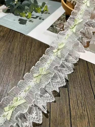 Schleife, Plissee-Spitze, handgefertigt, DIY-Dekoration, Kleidung, Rocksaum, Kleidung, Spitzenzubehör, Vorhänge, Heimdekoration, Zubehör, 2–8 cm, 1 Yard Schleife, Plissee-Spitze, handgefertigt, DIY-Dekoration, Kleidung, Rocksaum, Kleidung, Spitzenzubehör, Vorhänge, Heimdekoration, Zubehör, 2–8 cm, 1 Yard von AYHTUD