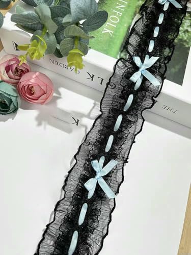 Schleife, Plissee-Spitze, handgefertigt, DIY-Dekoration, Kleidung, Rocksaum, Kleidung, Spitzenzubehör, Vorhänge, Heimdekoration, Zubehör, 3–6 cm, 1 Yard Schleife, Plissee-Spitze, handgefertigt, DIY-Dekoration, Kleidung, Rocksaum, Kleidung, Spitzenzubehör, Vorhänge, Heimdekoration, Zubehör, 3–6 cm, 1 Yard von AYHTUD