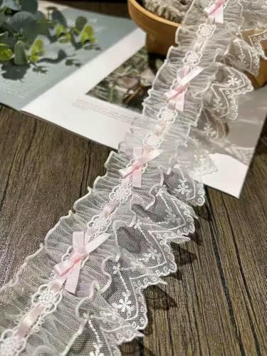 Schleife, Plissee-Spitze, handgefertigt, DIY-Dekoration, Kleidung, Rocksaum, Kleidung, Spitzenzubehör, Vorhänge, Heimdekoration, Zubehör, 5–8 cm, 1 Yard Schleife, Plissee-Spitze, handgefertigt, DIY-Dekoration, Kleidung, Rocksaum, Kleidung, Spitzenzubehör, Vorhänge, Heimdekoration, Zubehör, 5–8 cm, 1 Yard von AYHTUD