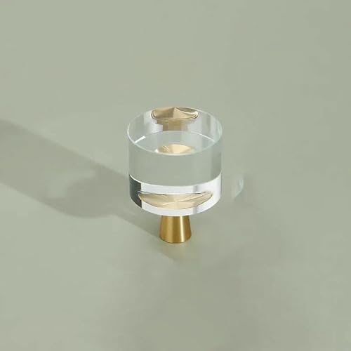 Schrankknöpfe aus massivem Messing und Kristallglas, Türgriffe für Küchenschränke, Schubladenknöpfe, Schranktürgriffe für Möbelbeschläge, T2643, 24,5 mm Schrankknöpfe aus massivem Messing und Kristallglas, Türgriffe für Küchenschränke, Schubladenknöpfe, Schranktürgriffe für Möbelbeschläge, T2643, 24,5 mm von AYHTUD