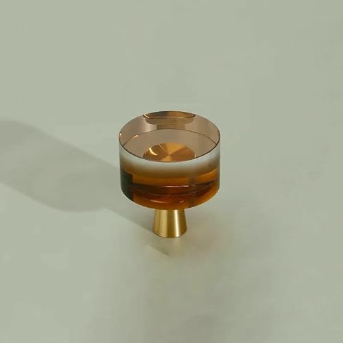 Schrankknöpfe aus massivem Messing und Kristallglas, Türgriffe für Küchenschränke, Schubladenknöpfe, Schranktürgriffe für Möbelbeschläge, T2643, Kaffeebraun, 25 mm Schrankknöpfe aus massivem Messing und Kristallglas, Türgriffe für Küchenschränke, Schubladenknöpfe, Schranktürgriffe für Möbelbeschläge, T2643, Kaffeebraun, 25 mm von AYHTUD