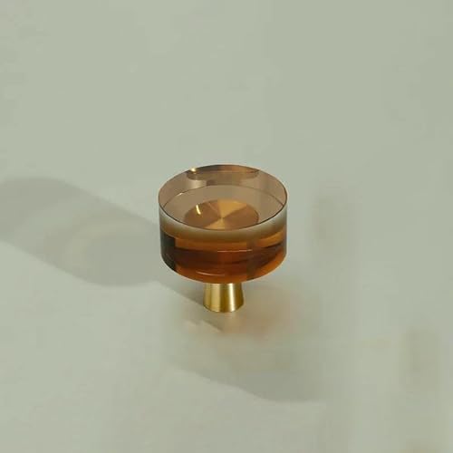 Schrankknöpfe aus massivem Messing und Kristallglas, Türgriffe für Küchenschränke, Schubladenknöpfe, Schranktürgriffe für Möbelbeschläge, T2643, Kaffeebraun, 30 mm Schrankknöpfe aus massivem Messing und Kristallglas, Türgriffe für Küchenschränke, Schubladenknöpfe, Schranktürgriffe für Möbelbeschläge, T2643, Kaffeebraun, 30 mm von AYHTUD