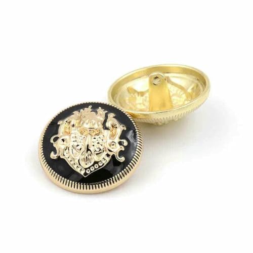 Stück/Set 10–28 mm hochwertige Metallknöpfe im britischen Stil für Kleidung, Mantel, Mode, Nähzubehör, Bekleidungszubehör, Goldschwarz, 23,0 mm Stück/Set 10–28 mm hochwertige Metallknöpfe im britischen Stil für Kleidung, Mantel, Mode, Nähzubehör, Bekleidungszubehör, Goldschwarz, 23,0 mm von AYHTUD