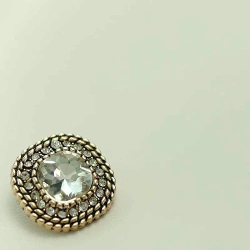 Stück luxuriöses Design mit Strasssteinen eingelegter Metallknopf für Kleidung, Mantel, Rock, Kleidungszubehör, hohe Qualität, Goldschwarz, Nr. 2–25 mm von AYHTUD