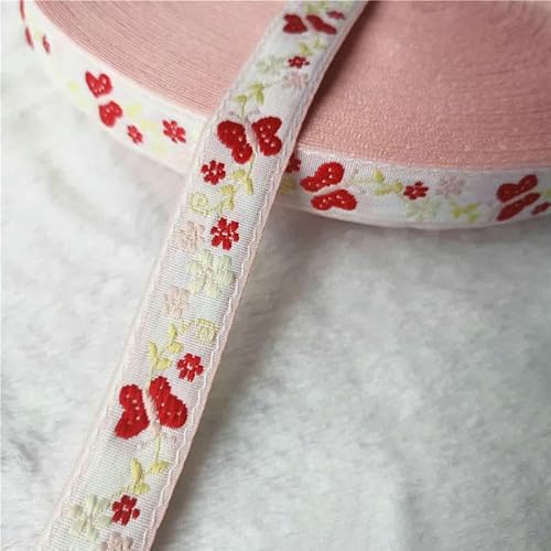 Yards 10–25 mm Glitzer-Jacquardband mit glänzenden Blumen für DIY-Haarschmuck, Röcke, Haustierhalsbänder, Zubehör-21 20 mm-50 Yards von AYHTUD