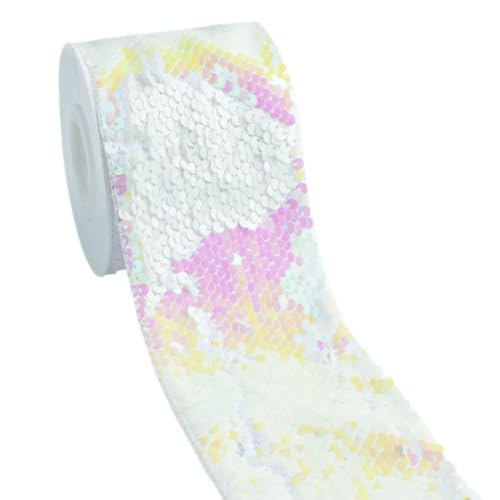 Yards Neues Regenbogen-Farbverlaufs-Samtband/Paillettenstoff, wendbarer Glitzer für DIY-Näharbeiten, Basteln, RS16, 2 Yards Paillettenband Yards Neues Regenbogen-Farbverlaufs-Samtband/Paillettenstoff, wendbarer Glitzer für DIY-Näharbeiten, Basteln, RS16, 2 Yards Paillettenband von AYHTUD
