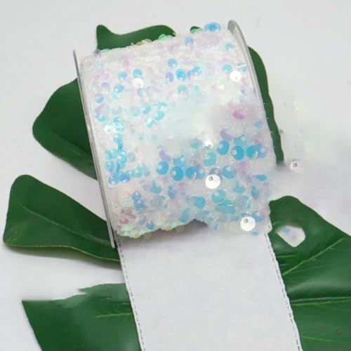 Zoll 75 mm 25 Yards Rolle Pailletten-Samtband DIY Holiday Cheer Haarschleifenmaterial Handgefertigtes Deko-Zubehör-O4102713-75 mm 5 Yards Zoll 75 mm 25 Yards Rolle Pailletten-Samtband DIY Holiday Cheer Haarschleifenmaterial Handgefertigtes Deko-Zubehör-O4102713-75 mm 5 Yards von AYHTUD