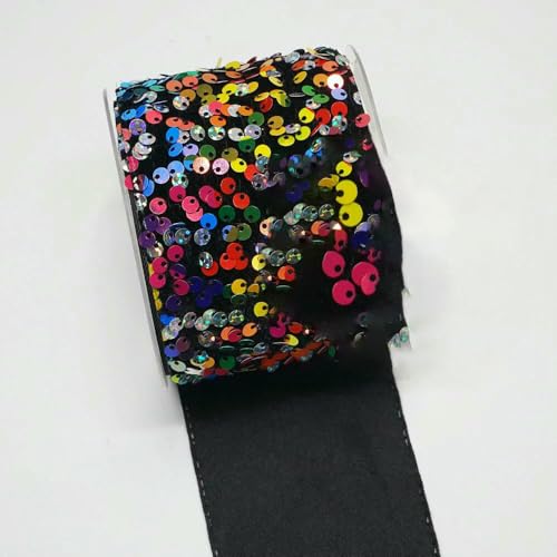 Zoll 75 mm 25 Yards Rolle Pailletten-Samtband DIY Holiday Cheer Haarschleifenmaterial Handgefertigtes Deko-Zubehör-O4302897-38 mm 5 Yards Zoll 75 mm 25 Yards Rolle Pailletten-Samtband DIY Holiday Cheer Haarschleifenmaterial Handgefertigtes Deko-Zubehör-O4302897-38 mm 5 Yards von AYHTUD