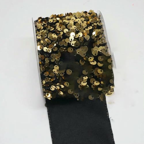 Zoll 75 mm 25 Yards Rolle Pailletten-Samtband DIY Holiday Cheer Haarschleifenmaterial Handgefertigtes Deko-Zubehör-O5102739_a-38 mm 5 Yards Zoll 75 mm 25 Yards Rolle Pailletten-Samtband DIY Holiday Cheer Haarschleifenmaterial Handgefertigtes Deko-Zubehör-O5102739_a-38 mm 5 Yards von AYHTUD