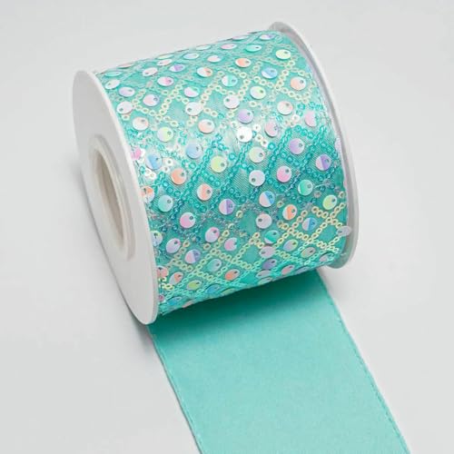 Zoll 75 mm Pailletten-Samtband, DIY, Urlaubsstimmung, Haarschleifenmaterial, handgefertigtes Deko-Zubehör, M3204793-M3204795-75 mm, 5 Yards von AYHTUD