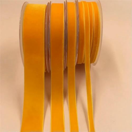 mm, 4,6–274 m, einseitiges Samtband für handgefertigte Blumenstraußverpackungen, Heimparty-Dekoration, Weihnachtssamtband, Goldgelb V022, 6 mm x 91 m mm, 4,6–274 m, einseitiges Samtband für handgefertigte Blumenstraußverpackungen, Heimparty-Dekoration, Weihnachtssamtband, Goldgelb V022, 6 mm x 91 m von AYHTUD