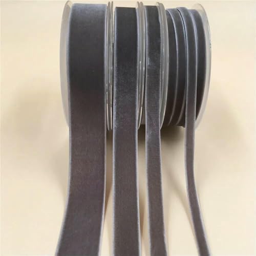 mm, 5–300 Yards, einseitiges Samtband für handgefertigte Blumenstraußverpackungen, Heimparty-Dekoration, Weihnachtssamtband, Grau V072, 6 mm x 100 Yards mm, 5–300 Yards, einseitiges Samtband für handgefertigte Blumenstraußverpackungen, Heimparty-Dekoration, Weihnachtssamtband, Grau V072, 6 mm x 100 Yards von AYHTUD