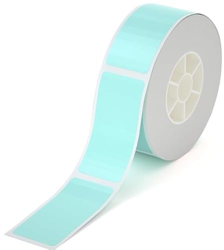 Qutie Selbstklebende Etiketten, Wasserblau, transparent, 14 mm x 30 mm x 210 Fotos, selbstklebende Etiketten, wasserdicht, kompatibel mit Qutie Etikettendrucker, geeignet zum Drucken von AYHYHLJZJ
