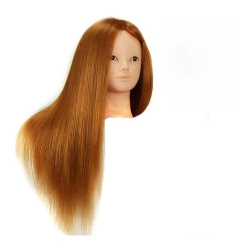 AYJYZHIAG 85 % Echthaar-Mannequinkopf for Haartraining, Styling, professionelle Friseurkosmetik, Puppenkopf for Frisuren(Army green) von AYJYZHIAG