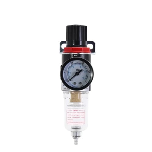 AYJYZHIAG AFR2000 G1/4 Pneumatischer Luftfilterregler mit Manometer/Durchflussregelventil/Luftkompressor-Ablass/Geschwindigkeitsregler(AFR-2000 w PC-4MM) von AYJYZHIAG