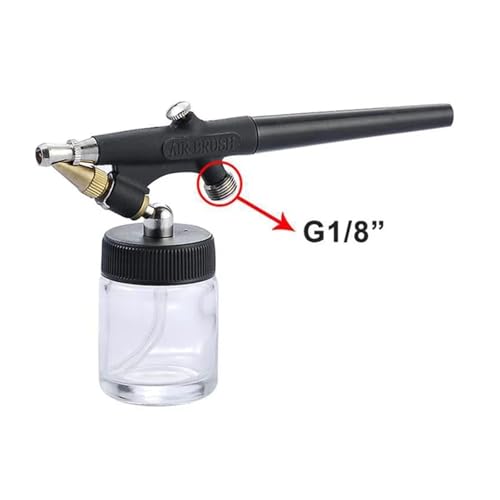AYJYZHIAG Airbrush-Set Modellfärbung Malerei Kleine Spritzpistole mit Gasschlauch und Zwei Farbflaschen Hochwertige Sprühlack-Werkzeugsätze(1-8 Interface) von AYJYZHIAG