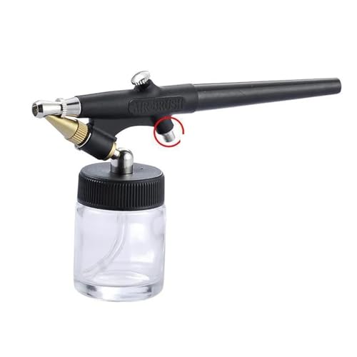 AYJYZHIAG Airbrush-Set Modellfärbung Malerei Kleine Spritzpistole mit Gasschlauch und Zwei Farbflaschen Hochwertige Sprühlack-Werkzeugsätze(M5 Interface) von AYJYZHIAG