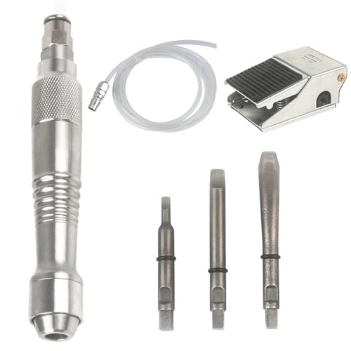 Pneumatische Schaufel Luftmeißel Kommerzielle Carving Vibrierende Schaufeln Pneumatische Meißel Micro Air Flux Chipper(Set 2) von AYJYZHIAG