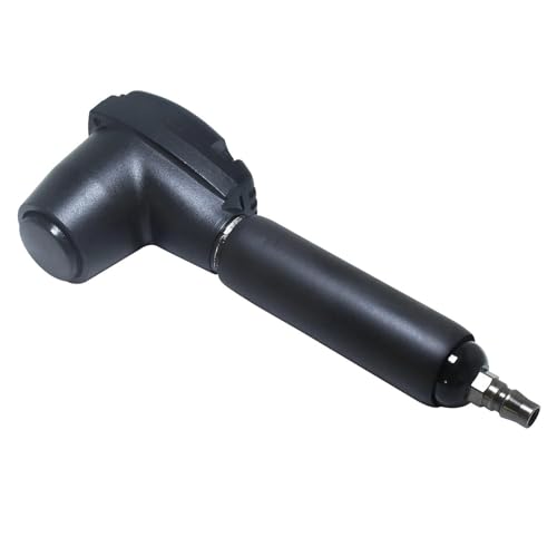 Pneumatischer Hammer mit verlängertem Griff, handgehaltener Lufthammer, 6 Spitzen in verschiedenen Härtegraden, Kit-Set for Kunststoff, Stahl, Gummistreifen(Black) von AYJYZHIAG