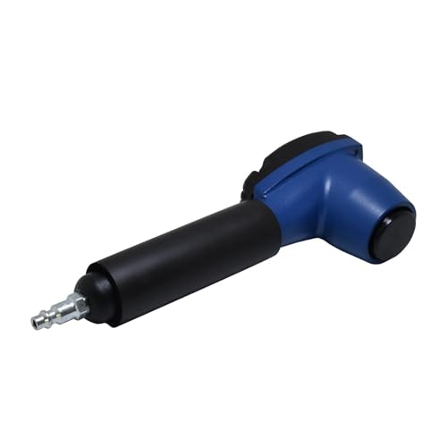 Pneumatischer Hammer mit verlängertem Griff, handgehaltener Lufthammer, 6 Spitzen in verschiedenen Härtegraden, Kit-Set for Kunststoff, Stahl, Gummistreifen(Black blue) von AYJYZHIAG