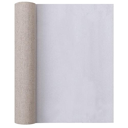 Leinwandrolle,Leinwand Stoff Medium Getreide-Leerzeichen Leinwand for Malerei Leinenmischung Primated Acryl Ölgemälde Canva Art Supplies for Künstler 5m Eine Rolle (Color : Width 88cm 5M length) von AYKANING
