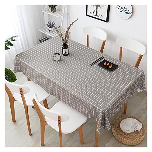 Tischdecke,Table Cloth Leinen Baumwolle Tischdecke Nordic Ins Home Modern Einfache Esstisch Cover Rechteckige Kaffee Tee Party Dekorationen Tischtuch (Color : HGZ, Size : 140x220cm) von AYKANING