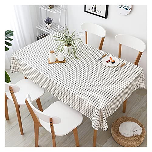 Tischdecke,Table Cloth Leinen Baumwolle Tischdecke Nordic Ins Home Modern Einfache Esstisch Cover Rechteckige Kaffee Tee Party Dekorationen Tischtuch (Color : MHFG, Size : 140x200cm) von AYKANING