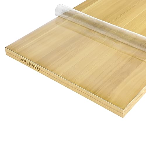 Durchsichtige Tischdecke Für Holztisch 105x105cm, Verschleißfest Auslaufsicher, Staubdicht, Folie für Möbel Auf maß Zuschneiden, Bodenschutzmatten für die Tischdekoration in der Küche, 1mm von AYLFBFU