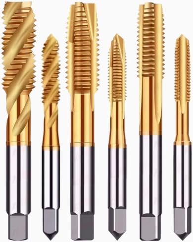 1 stück M2-M16 Gewindebohrer Titanbeschichteter Maschinengewindebohrer HSS Metric Gerade Nut Gewindebohrer Handwerkzeuge(M2.0x0.4,35MM_HSS-CO TIN STRAIGHT) von AYLFGSMG