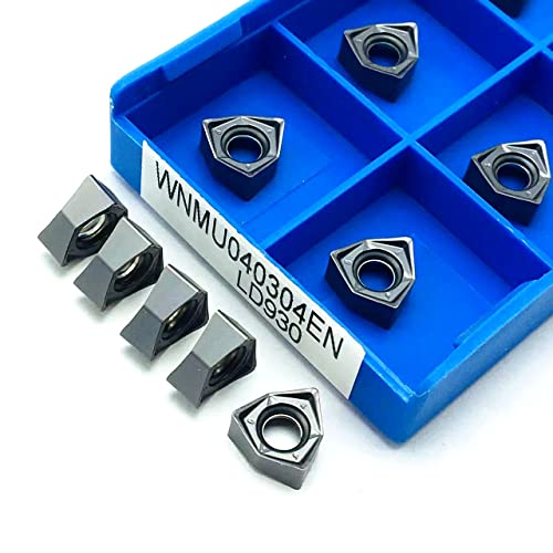10 STÜCKE WNMU040304 EN LD930 WNMU040308 90 Grad doppelseitige pfirsichförmige Hexagonalebene CNC-Fräseinlage WNMU 040304 Rau von AYLFGSMG