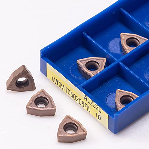 10 Stück WCMT050308 ACZ330 U-Bohrer-Einstechwerkzeug – Hartmetall-Einsatzklinge, Drehwerkzeug for CNC-Maschinenteile, Fräser, Drehmaschine 10 Stück WCMT050308 ACZ330 U-Bohrer-Einstechwerkzeug – Hartmetall-Einsatzklinge, Drehwerkzeug for CNC-Maschinenteile, Fräser, Drehmaschine von AYLFGSMG