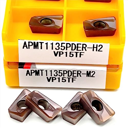 10 stücke Hartmetalleinsatz APMT1135 M2 H2 VP15TF CNC Drehen Fräsen Werkzeug for Stahl Eisen Edelstahl APMT1135 VP 15TF(APMT1135 M2 VP15TF) von AYLFGSMG