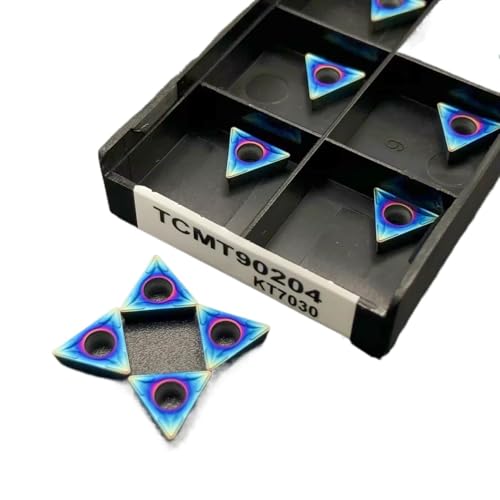 10Pcs Nano Blau TCMT090204 KT7030 Interne Drehen Schneiden Hartmetall Einsätze TCMT090204 Starke Universalität Fräsen von AYLFGSMG