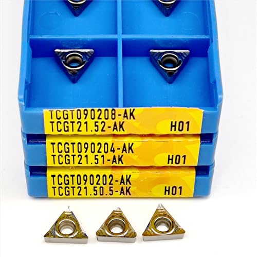 AYLFGSMG 10 stücke TCGT090202 TCGT090204 TCGT090208 AK H01 CNC Externe Drehen Cutter Hartmetall TCGT 090202 090204 090208 Einsätze Werkzeug(TCGT090208-AK H01) von AYLFGSMG