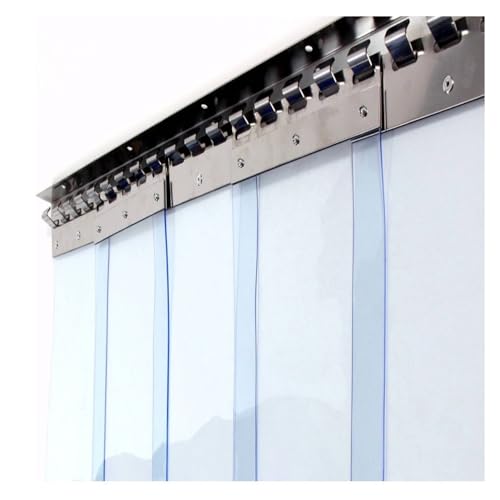 AYLYHD PVC Lamellenvorhang Streifenvorhang, Klar PVC Lamellenvorhang Überlappung Vinyl, Zum Kalter Raum Lagerhaus Gastronomie Trennvorhang, mit Edelstahlschiene Und Klemmen AYLYHD PVC Lamellenvorhang Streifenvorhang, Klar PVC Lamellenvorhang Überlappung Vinyl, Zum Kalter Raum Lagerhaus Gastronomie Trennvorhang, mit Edelstahlschiene Und Klemmen von AYLYHD