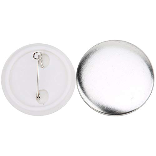 Abzeichen Button Pin, 100 Stück 37 mm Runde Blank Pin Button Anstecknadel Knopfmaschinen-Verbrauchsmaterialien Knopfabzeichen-Herstellungsmaterialien DIY-Handwerk Glatte Oberfläche von AYNEFY