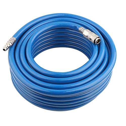 15m Druckluftschlauch PVC Kompressorluftschlauch mit Schnellkupplung 20bar 60 kg/cm² 850 psi Luftschlauch Zubehör für Druckluftwerkzeuge, Blau 15m Druckluftschlauch PVC Kompressorluftschlauch mit Schnellkupplung 20bar 60 kg/cm² 850 psi Luftschlauch Zubehör für Druckluftwerkzeuge, Blau von AYNEFY