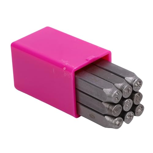 AYNEFY 3 Mm Metallstempelwerkzeugset 3mm Buchstabe Punch Set 3mm Stahlmarken für Schmuck Herstellung von Crafting Lederholz mit Kohlenstoffstahlplastikbox (Nummer) von AYNEFY