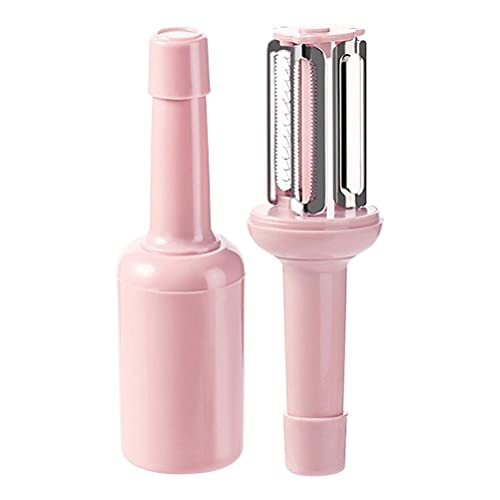 AYNEFY 3 in 1 Gemüseschäler Edelstahl Küchenwerkzeug mit Rotierendem Doppelkantigem Klinge für Kartoffel Karotten Apfel Tomaten Ergonomisches Design (PINK) von AYNEFY