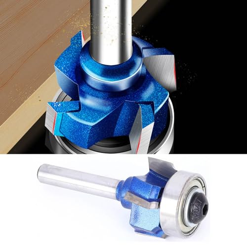 AYNEFY 8 Mm / 0,3 Zoll Zementiertes Carbid-Rundmahlen-Schnittwinkelschneider, 4-Zahn-Router-Bit für Elektroschneider, (Vierschnitte-Randversiegelungsmesser 8xr2) von AYNEFY