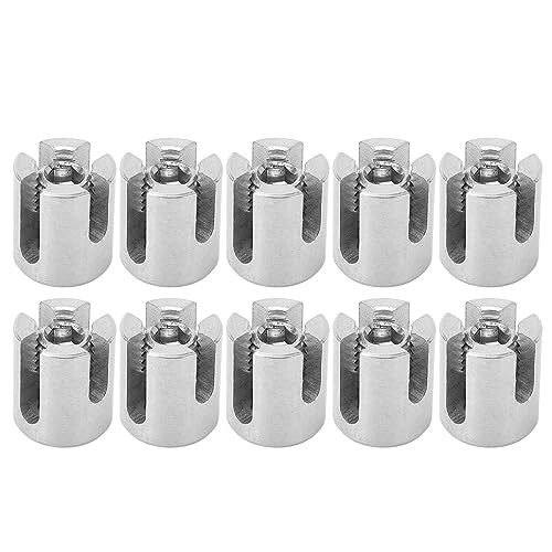 AYNEFY Cross-Kabel-Klemmen Effiziente Drahtorganisation, Edelstahl-Cross-Kabel-Kabel-Kabel-Wertpack von 10 für Innenraum Im Freien (M12 5mm) von AYNEFY
