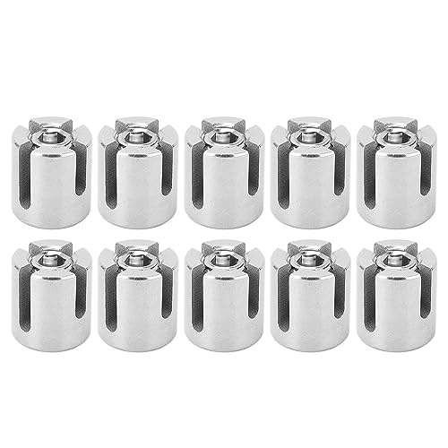 AYNEFY Cross-Kabel-Klemmen Effiziente Drahtorganisation, Edelstahl-Cross-Kabel-Kabel-Kabel-Wertpack von 10 für Innenraum Im Freien (M8 3mm) von AYNEFY