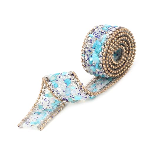 AYNEFY Diamantband, Exquisites Netzverpackungsrollen -Strasskettenverkleidungen, Ideal für Dresszubehör, Hochzeiten und Heimdekoration (#2) von AYNEFY