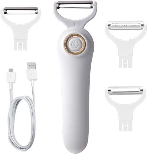 Elektrische Kartoffelschäler Elektrische Schäler Handheld USB Wiederaufladbare Obst Gemüse Schäler mit 3 Cutter Köpfe für Zuhause Elektrische Kartoffelschäler Elektrische Schäler Handheld USB Wiederaufladbare Obst Gemüse Schäler mit 3 Cutter Köpfe für Zuhause von AYNEFY