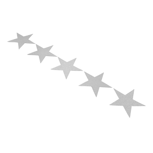 AYNEFY Gold Stars Ausschnitte, 50pcs Glitter Star Papierausschnitte Doppelseitige Sterne Dekoration Ausschnitte Papierwanddekor für Bulletin Board Klassenzimmer Hochzeitsfeier (SILVER) von AYNEFY