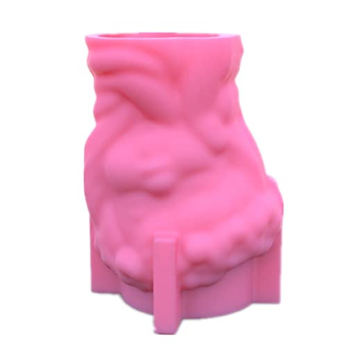 Kleine Blumentopf Silikonform, Kreativer Stifthalter mit Kranzmädchen DIY, Wiederverwendbar, Temperatur, 3,07 X 3,15 X 4,02in von AYNEFY